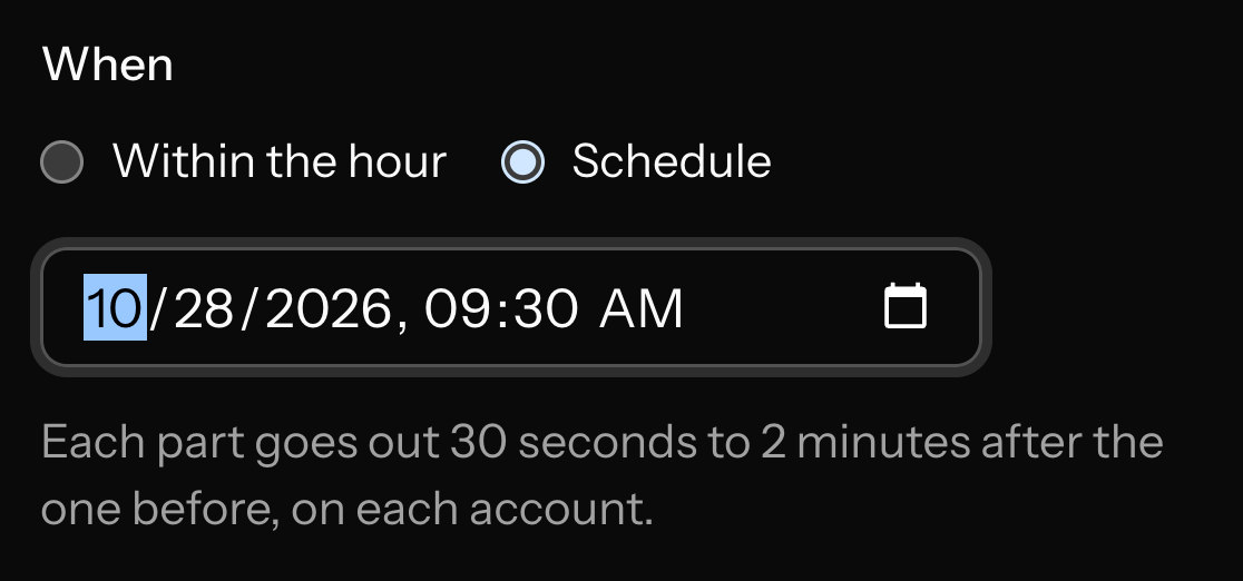 Scheduling a thread for later